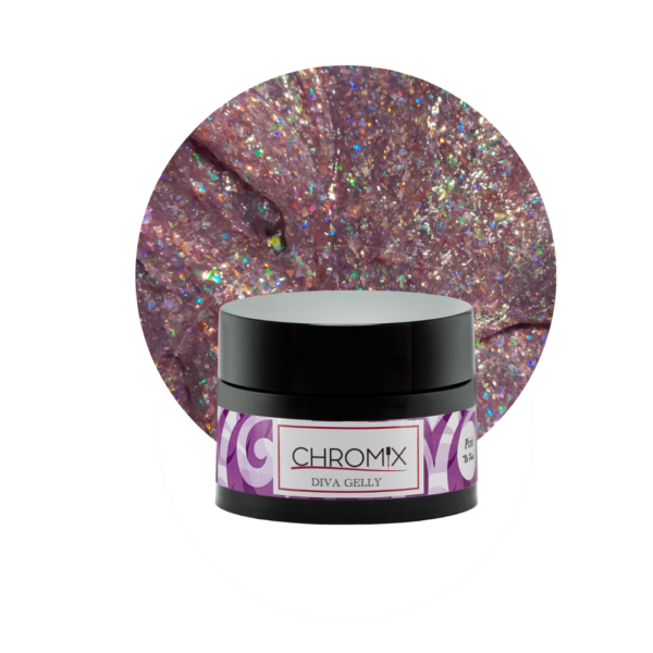 Gelly Gel  206 - Costruttore ad alta Viscosità - PINK GLITTER - immagine 2